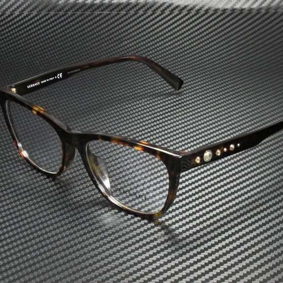 Versace Dark Havana 54mm Eyeglasses! NEW! - Picture 1 of 5